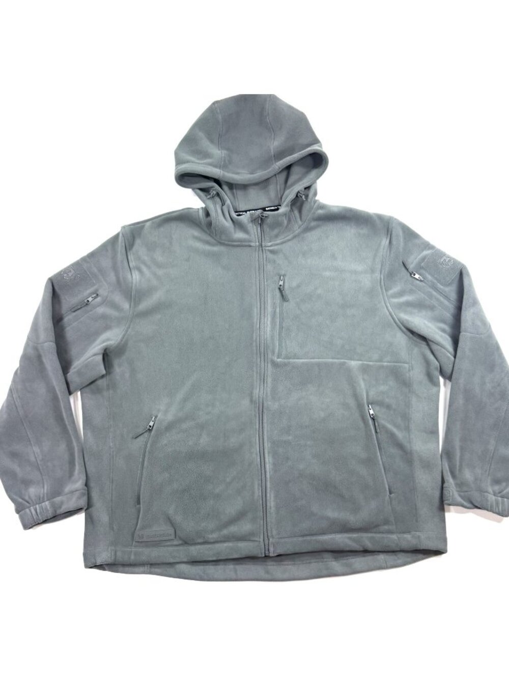 Baerskin Mens Tactical Fleece Hoodie 4.0 Size 3XL Gray Multi Pocket Jacket